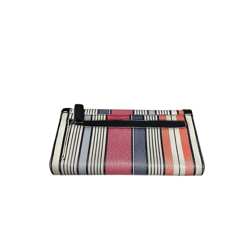 Liz Claiborne Black and Pink Geometric Wallet - Picture 3 of 7